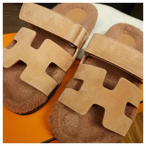 Hermes chypre sandals suede